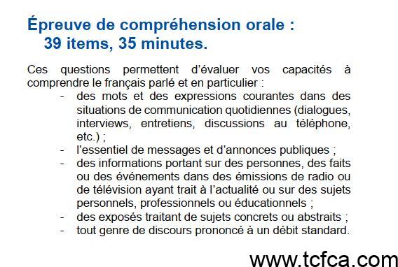 TCF Canada Compréhension Orale