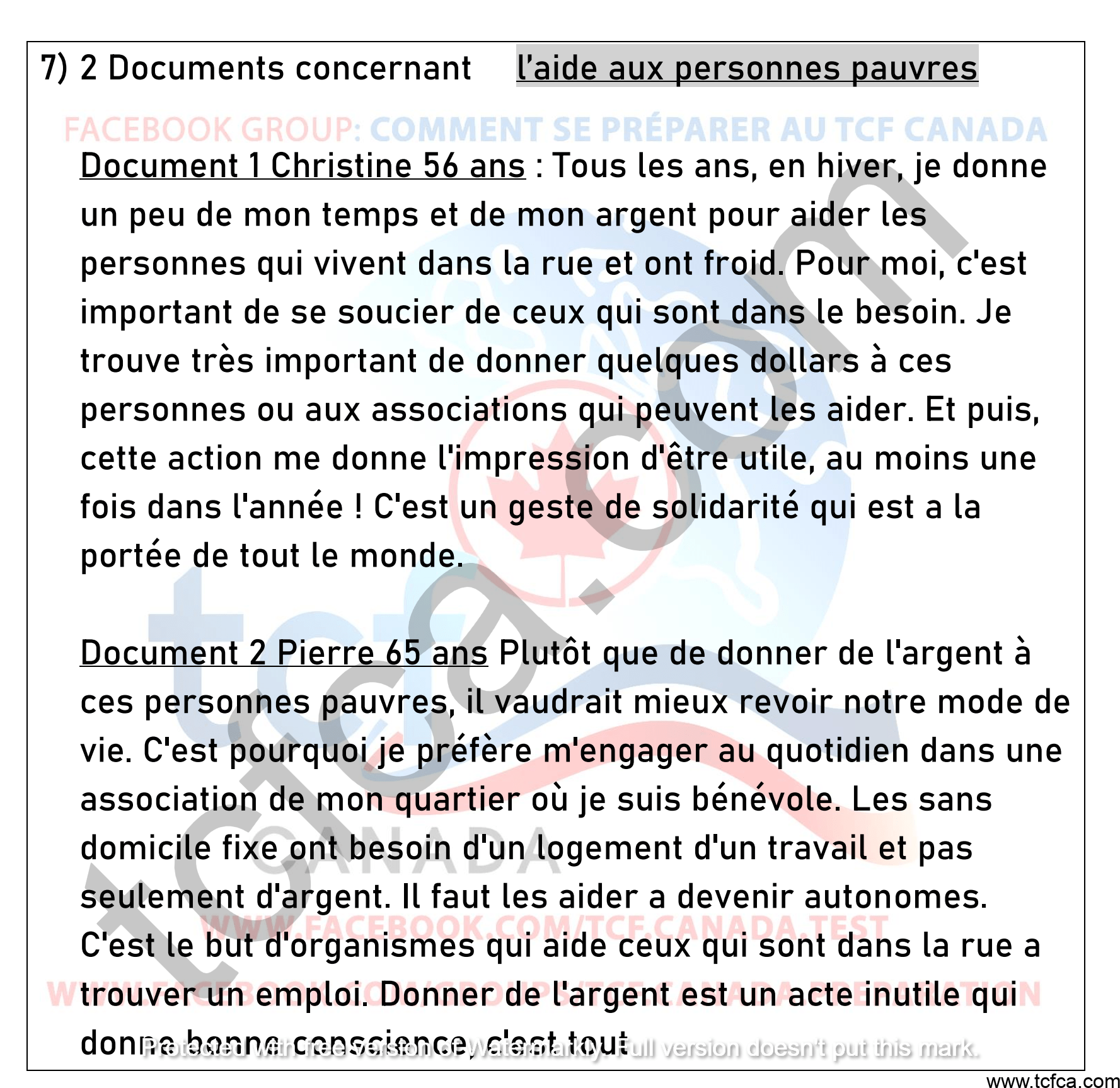 Tcf Examples