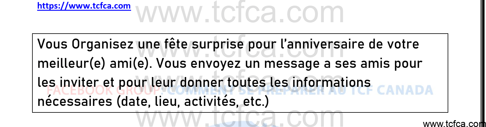 Tcf Canada Expression Ecrite Tache 1 Sujet 07 Avril 21