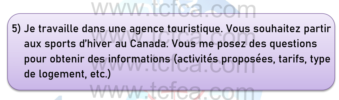 TCF Canada Expression Orale Tâche 2