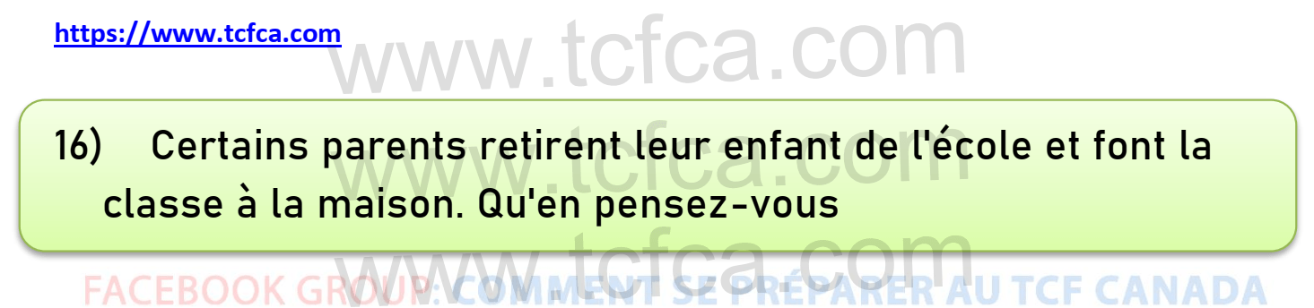TCF Canada Expression Orale Tâche 3