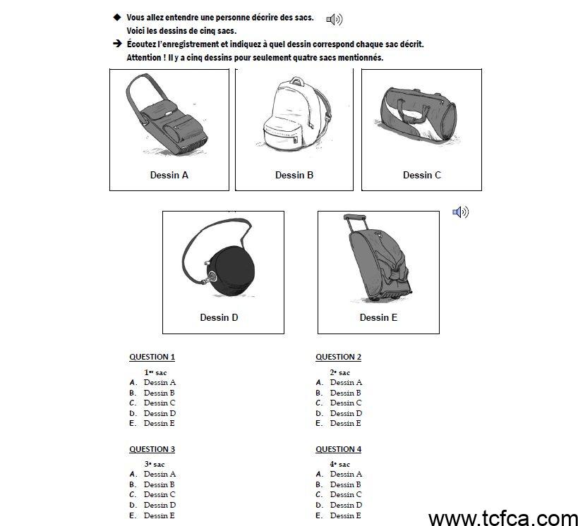 Section A TEF Canada Comprenhesion orale