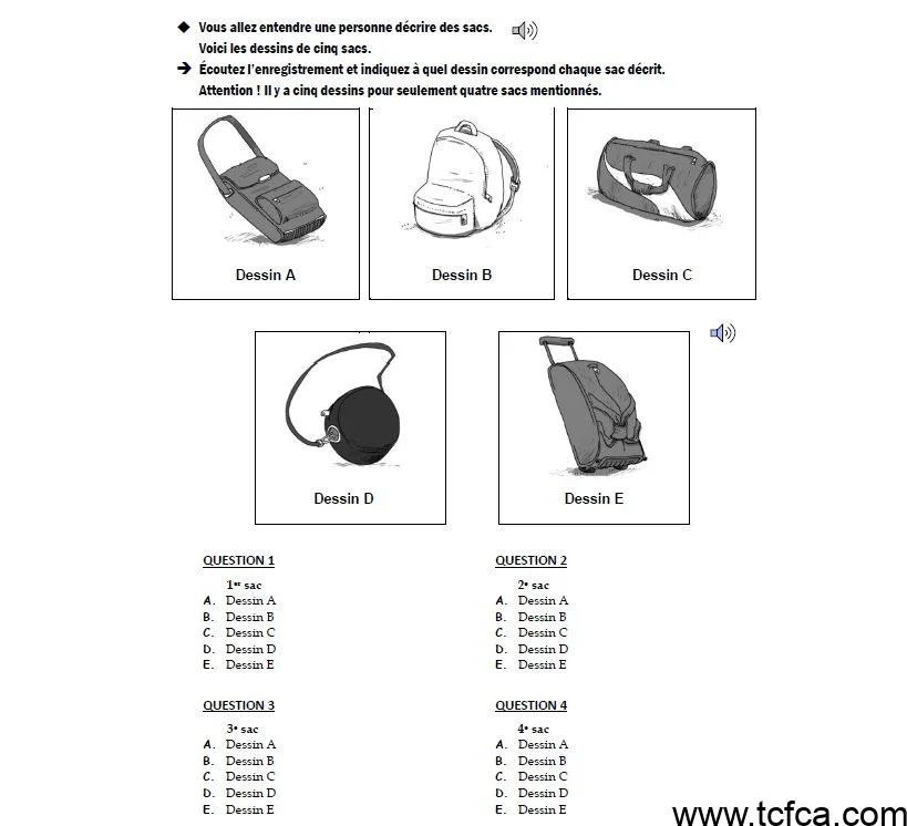 Section A TEF Canada Comprenhesion orale