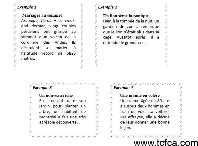 TEF Canada Expression Ecrite section A.